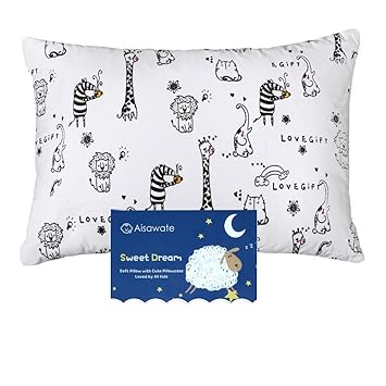 Amazon Com Toddler Kids Pillow With Pillowcase Soft Organic