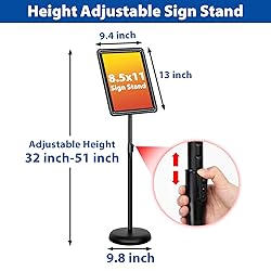 VAIIGO 8.5x11 Inch Adjustable Pedestal Poster Sign