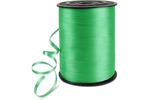 HimBen 500 Yards 3/16" Crimped Curling Ribbon Dark Green, Balloon String Curly Ribbon 1 Roll for Gift Wrapping, Birthday Wedding Party Festival Decoration, Baby Shower, Art Crafts, Florist Flowers