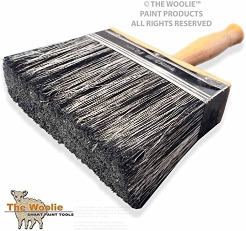 6 Inch SUPER-SIZE Multi-Purpose Painting and Faux Finish Painting Brush BLK by The Woolie
