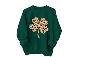 St Patricks Day Shirt Kids Girls Boys Clover Irish Cotton Green Sweatshirt Tops Shamrock Lightweight Crewneck Pullover