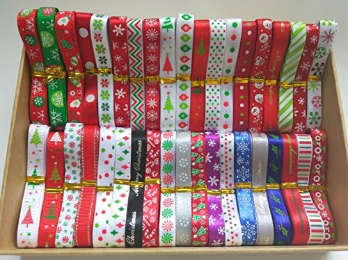 10yards 3/8"9mm Christmas set pattern printed Grosgrain Ribbon,1Y/style