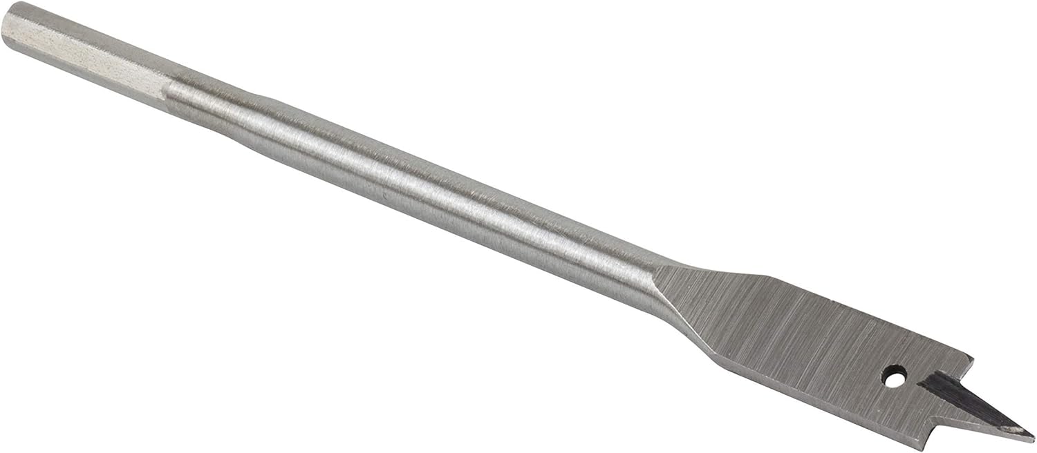 GTSE 15mm Flat Wood Drill Bit for Wooden Surfaces Plywood, Chipboards, Soft Wood and Hard Wood, Silver, 15.0mm