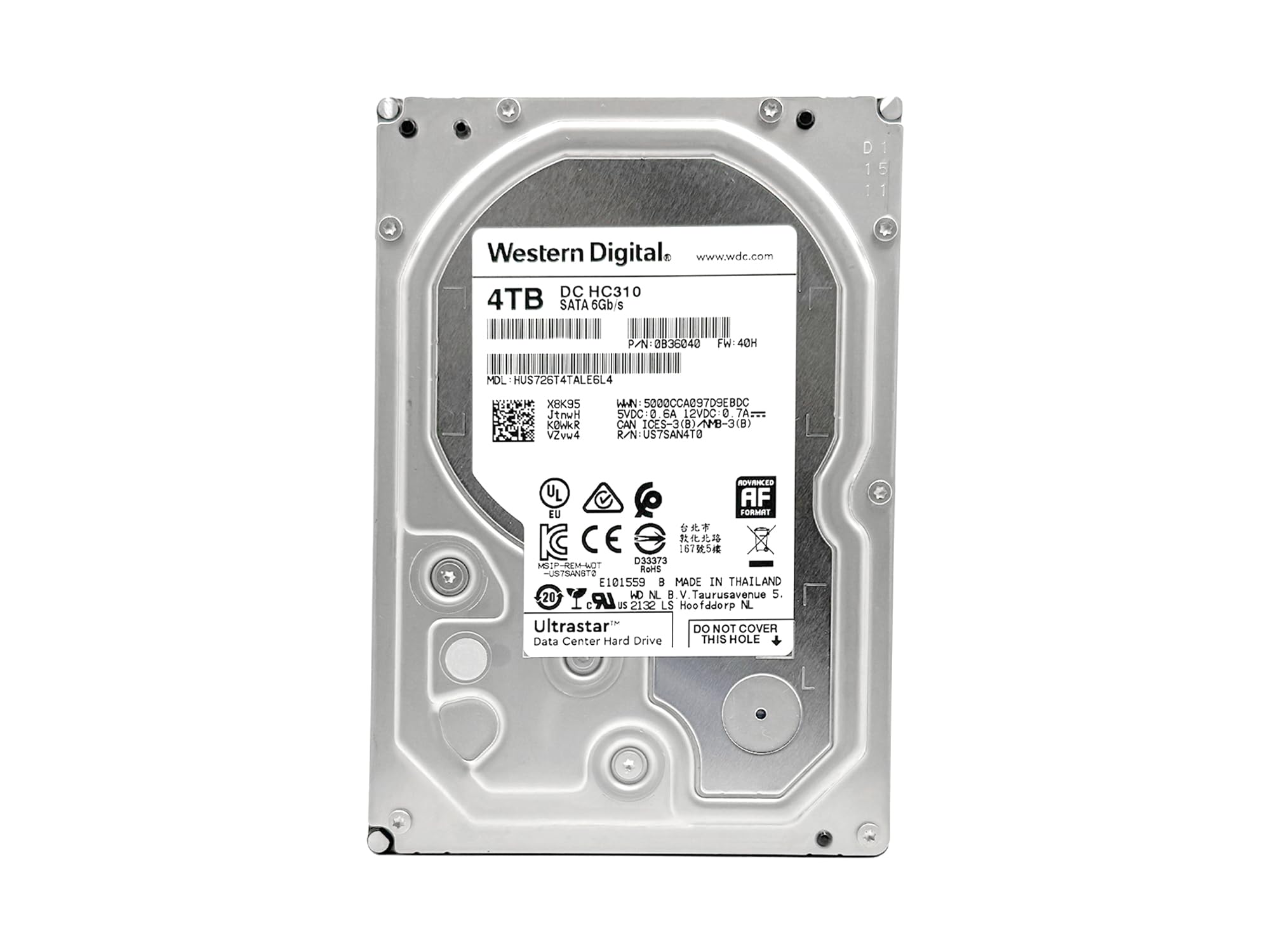 Hitachi 0B36040 4TB 3.5" HDD 7200RPM SATA 6.0 Gb/s