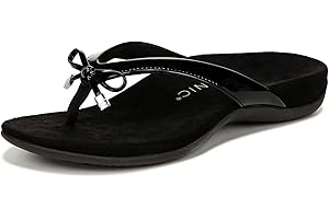 Vionic Women's Rest Bella Toe Post Sandal- Supportive Ladies Orthotic Sandals that include Three Zone Comfort with Arch Support- Flip Flop for Ladies, Medium and Wide Width Size 5-12