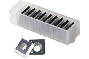 JTEX 15mm x 15mm x 2.5mm -30 Degree Carbide Cutter Insert for Wood Lathe Turning, Woodworking Spiral Helical Planer Cutterheads - Box of 10