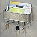 iDesign Twillo Metal Wall Mount Key and Mail Rack, 5-Hook Organizer for Kitchen, Mudroom, Hallway, Entryway, 10.5