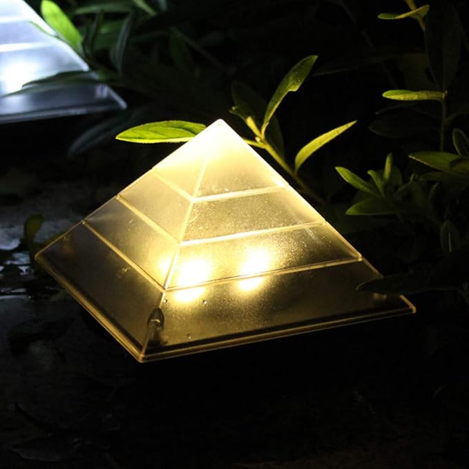 HADIY Solar Lights Pyramid Ground Light LED Buried Outdoor