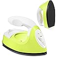 Honoson Mini Craft Iron Mini Heat Press Small Portable Tiny Iron with Charging Base Accessories for Fuse Beads Patch DIY Shoes T-Shirts Heat Transfer Vinyl Projects(Fruit Green)