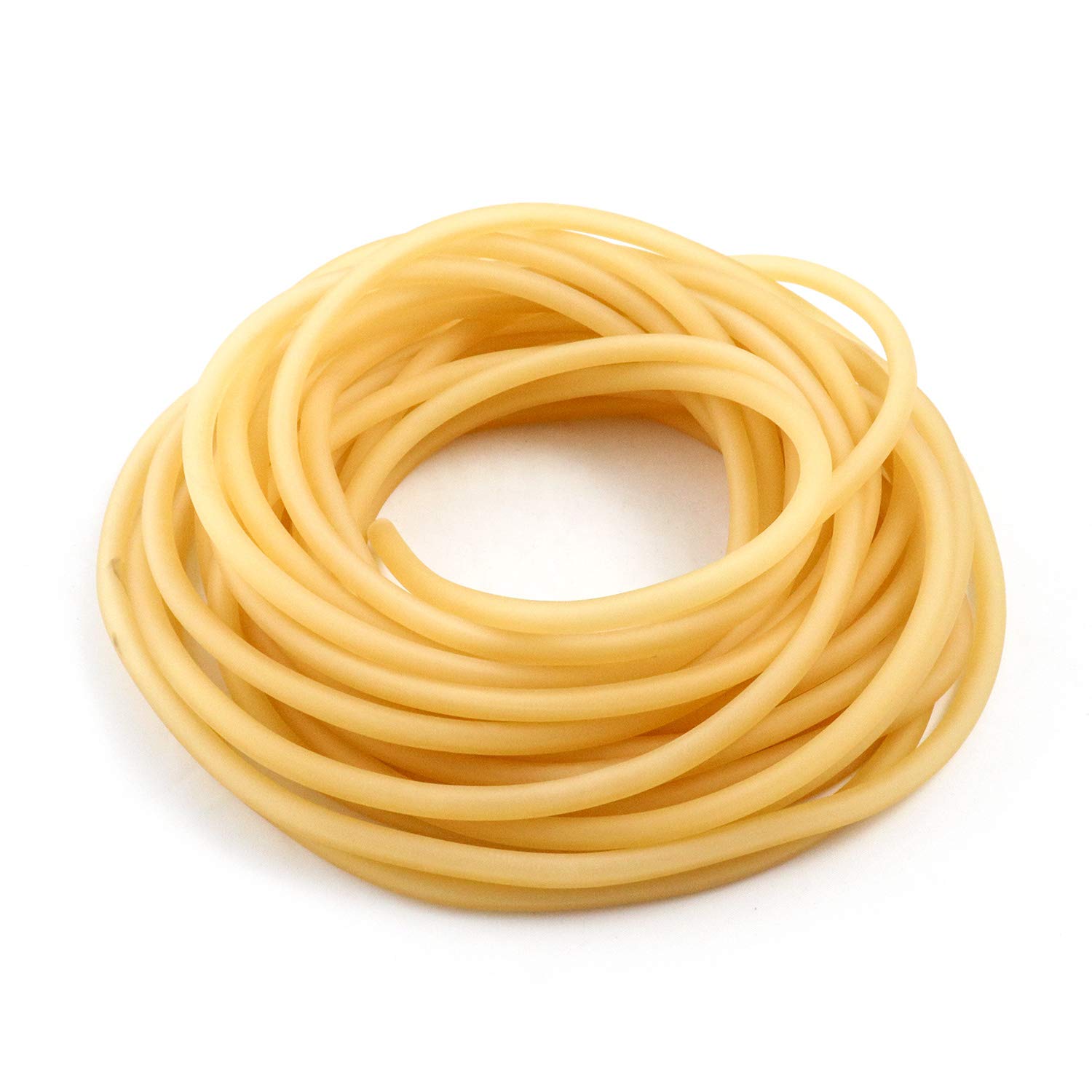 QWORK® 33FT 1/4" OD 3/16" ID Natural Latex Rubber Tubing, Surgical Tube, Exercise Outdoor Slingshot Catapult Elastic Part for Home, Hospital, Laboratory