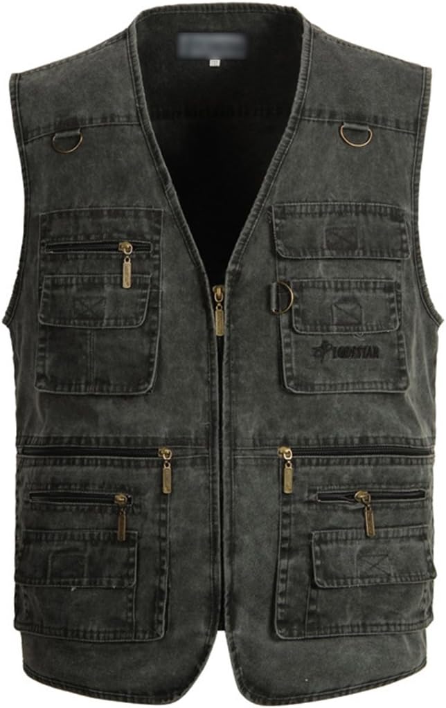 InMoo Men's Fishing Vest Multi Pockets Plus Size Photography Outdoor Climbing Causual Tactical Multi Use Vest