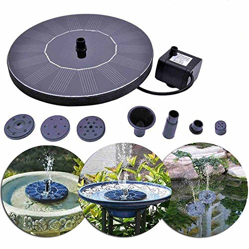Solar Fountain Pump,WBPINE Solar Powered Floating Fountain Kit Solar Water Fountain for Bird Bath Pond, Pool and Garden Decoration - Thumbnail 6