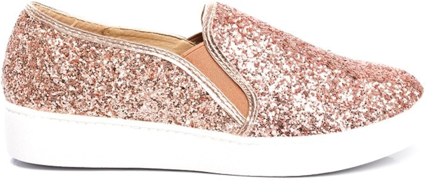 gold glitter trainers