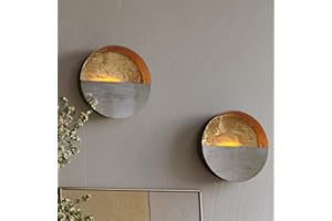 NativeSkins Eclipse Metal Wall Sconce Candle Holder Decoration - Set of Two, for Living Room, Bathroom, Dining Room (Large)