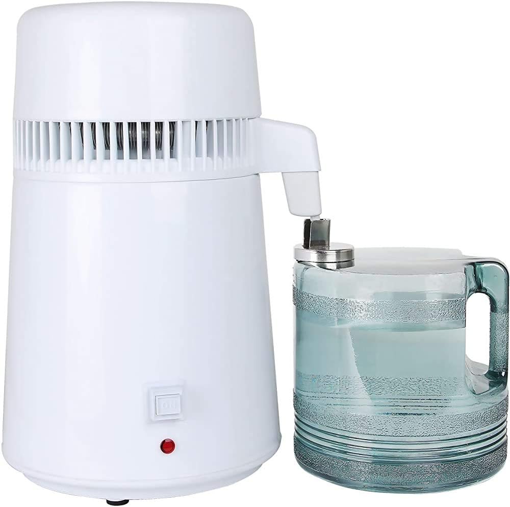 Internal Stainless Steel Pure Water Distiller 4L Distilled Water Distiller Filter Purifier with 750W Collection Bottle,4l 750w