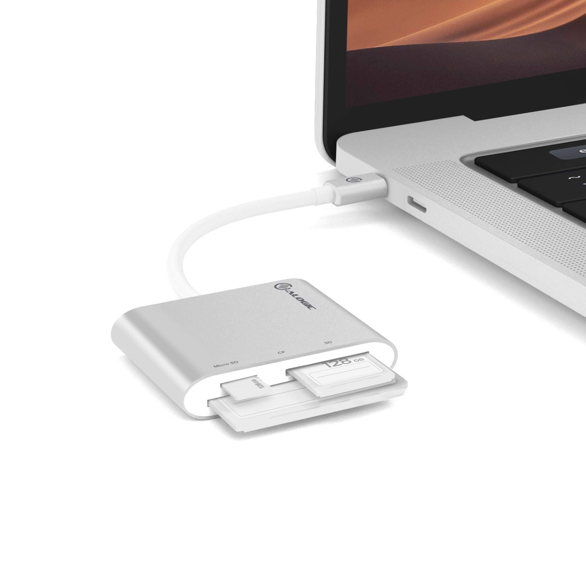 ALOGIC USB-C Multi Card Reader with SD/mirco SD card Compact Flash memory card port, Compatible with MacBook Pro/Air, iPad Pro, Dell XPS and many more