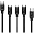 AUKEY USB-C to USB 3.0 Cable Durable&Flexible (3.3ft x 3, 6.6ft x 1, 1ft x 1) Pack of 5