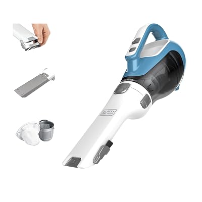 BLACK+DECKER dustbuster AdvancedClean Handheld Vacuum Cordless, Compact Home and Car Vacuum with Crevice Tool ,Rotating Nozzle and Charging Station, Large Dust Bowl (CHV1410L)