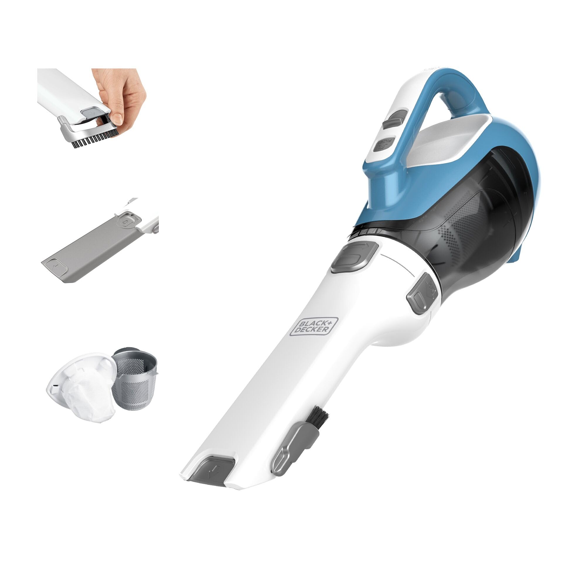 Photo 1 of BLACK+DECKER dustbuster AdvancedClean Cordless Handheld Vacuum, Compact Home and Car Vacuum with Crevice Tool (CHV1410L)