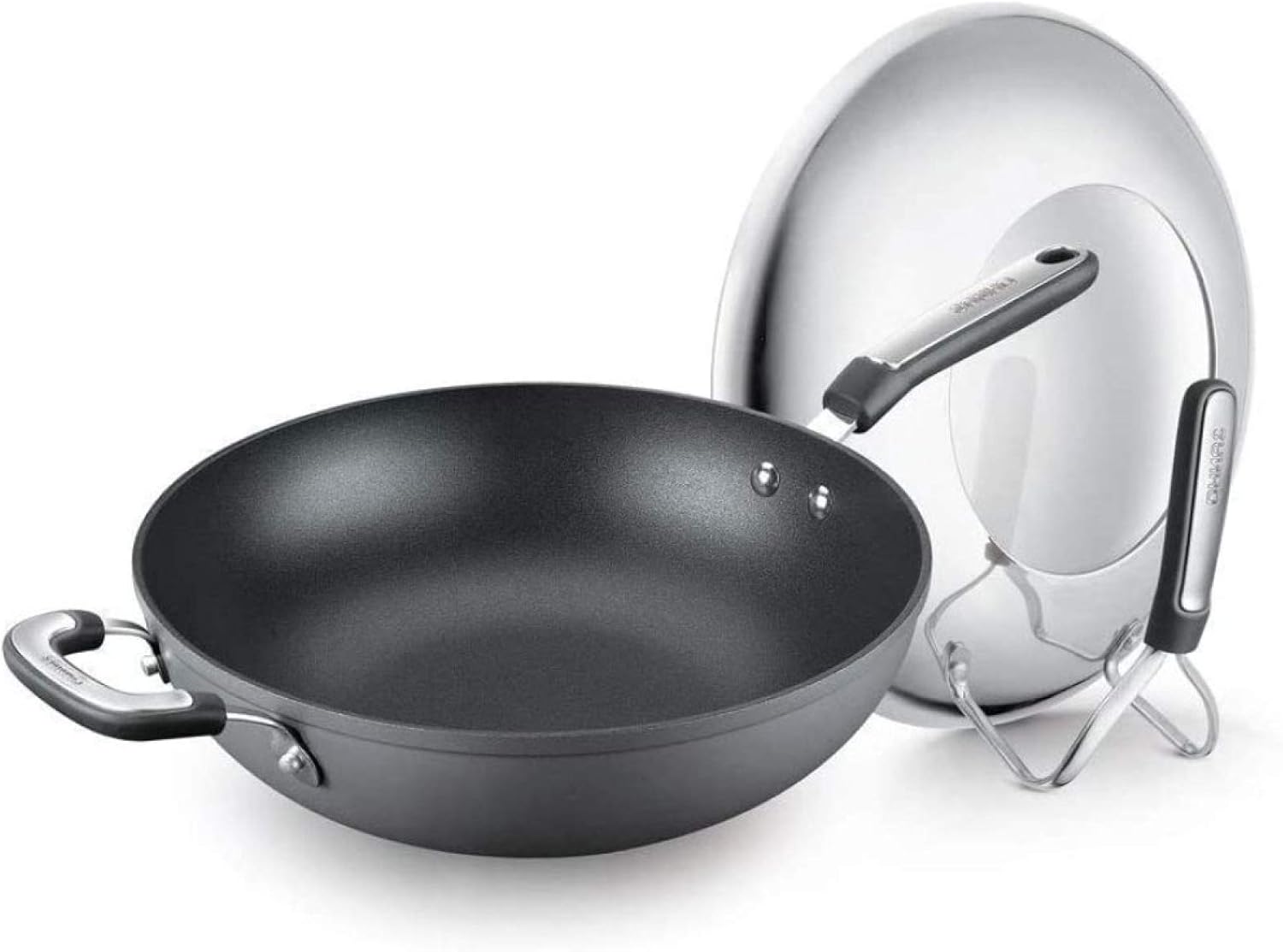 Wok Kitchen Pot Multifunction Household Flat Bottom Low Smoke Non Stick