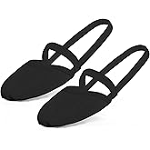 Daydance Half Soles Dance Shoes, Canvas Lyrical Ballet Shoes for Girls/Women