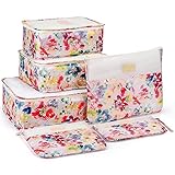 6 Set Packing Cubes，Compression Travel Luggage Organizers with Laundry Bag Shoes Bag for Carry-on Luggage, Suitcase and Backpacking Accessories