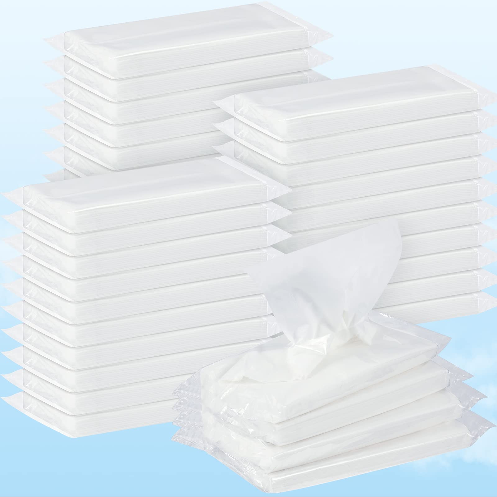 Photo 1 of Crtiin 50 Pack Car Tissues Refill Auto Visor Tissues for Car Napkin Holder Refills Face Towel for Auto Sun Visor Travel, Soft and Smooth,3 ply,1500 Sheets
