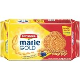 Britannia Marie Gold Cookies 21.16oz (600g) - Crispy Tea Time Snack - Delicious Grocery Cookies (Pack of 1)