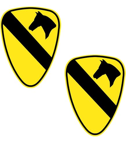 2-Pack 1st Cavalry Division Phone Stickers - 1.25" X 2.58" Vinyl Decals For Mobile Devices