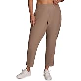 RBX Women's Plus Size Ankle Pant with Pockets Lightweight Quick Drying Woven Weekend Pants
