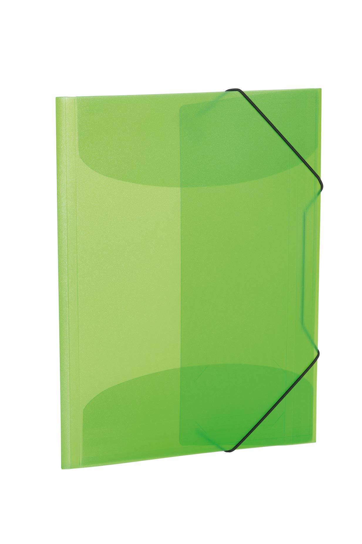 HERMA Elastic Folder Translucent in Light Green, A3, Sturdy Plastic, with 3 Inner Flaps, 1 Span Folder