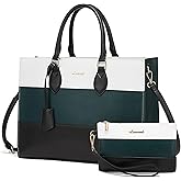 LOVEVOOK Laptop Tote Bag for Women, Work Totes Business Office Computer Briefcase with Clutch Purse