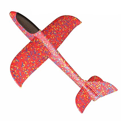 Leoie Children 48cm Foam EPP Big Hand Launch Throwing Glider Aircraft Inertial Airplane Toy red