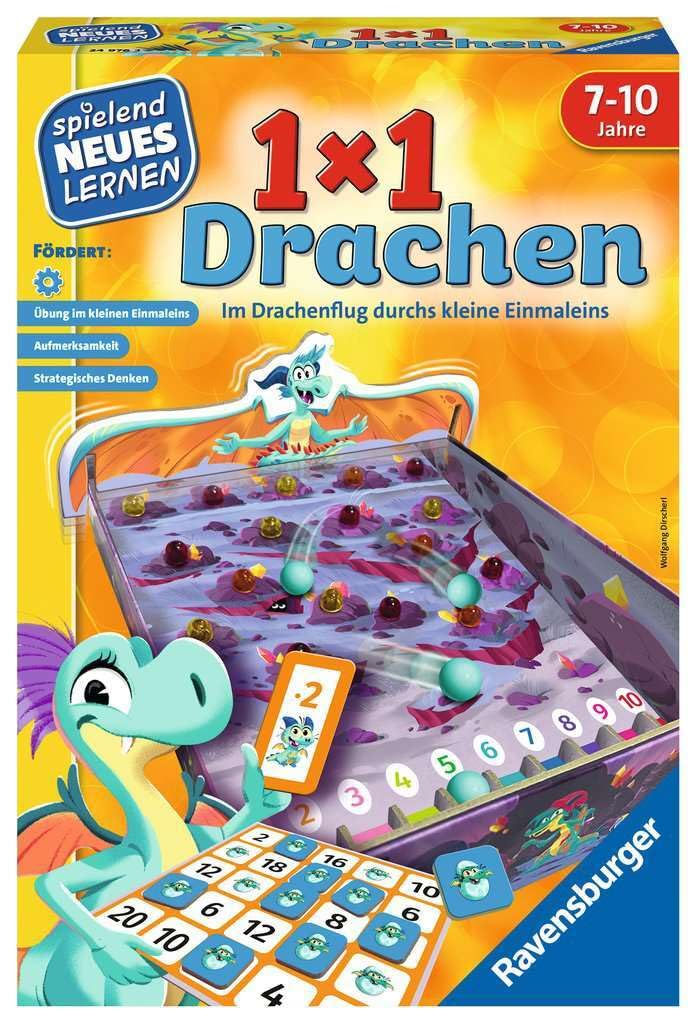 Ravensburger 24976-1x1 dragon - educational game for children, calculation game for children aged 7-10 years, for 2-4 players, number range 1-100, multiplication tables: During kite flight through