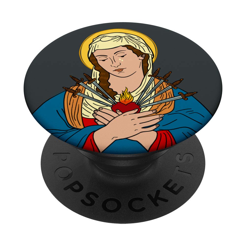 Lady of Sorrows - Senora de los Dolores - La Dolorosa PopSockets PopGrip: Swappable Grip for Phones & Tablets