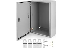 Outdoor Electrical Box, 24x16x10 Inch Steel Junction Box, NEMA 4 Outdoor Enclosure, IP66 Waterproof & Dustproof Cold-Rolled C