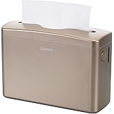 Countertop Paper Towel Dispenser Universal Fit for Multifold, Z-Fold Trifold Hand Towels, Commercial Napkin Dispenser for Bathroom Home Kitchen Toilet ABS Paper Towel Holder (Champagne Gold)