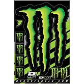 D'cor Visuals Racing Sticker Decal Sheet &ndash; Compatible with Monster Energy &ndash; 4 Mil Thick Vinyl, Moto, Dirt Bike, MX, Helmet, ATV &ndash; 19&rdquo;x12&rdquo;