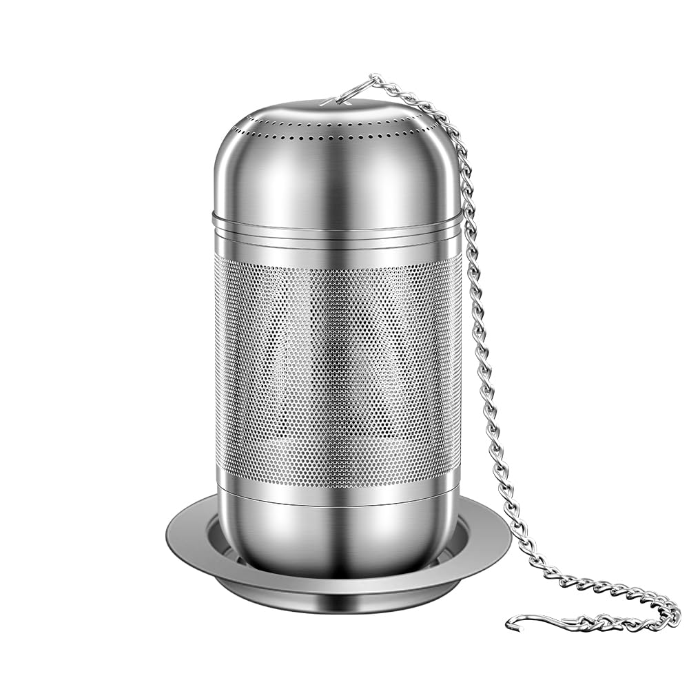 Photo 1 of BOMANSI BOMS 316 Stainless Steel Tea Infuser Reusable Tea Steeper Extra Fine Mesh Tea Infuser Tea Strainer for Loose Leaf Tea Spices and Seasonings (1 Pack - Large)