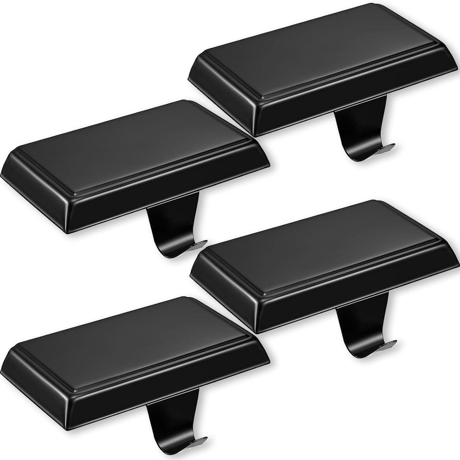 Ornament Hooks - NIGHT-GRING 4PC Christmas Stocking Holder for Mantle, Reusable Christmas Stocking Hooks, Xmas Hanger for Fireplace Christmas Decoration Ornaments Hanging Shelf Floor