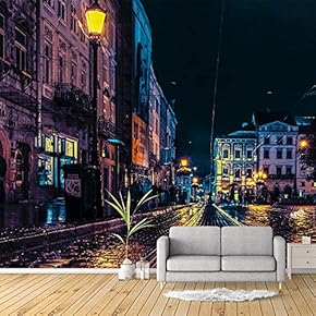 Wall Mural Charming Nightscape Removable Wallpaper Wall Sticker for Bedroom Living Room - 100x144 inches