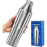 Lexenic 24oz Cocktail Shaker - Insulated Double Wall Keep Drink Chilled - No Stuck Twist Lid,Leakproof and Built-in Strainer - Perfect for Home Bar- Premium Stainless Steel Drink Shaker,Martini Shaker