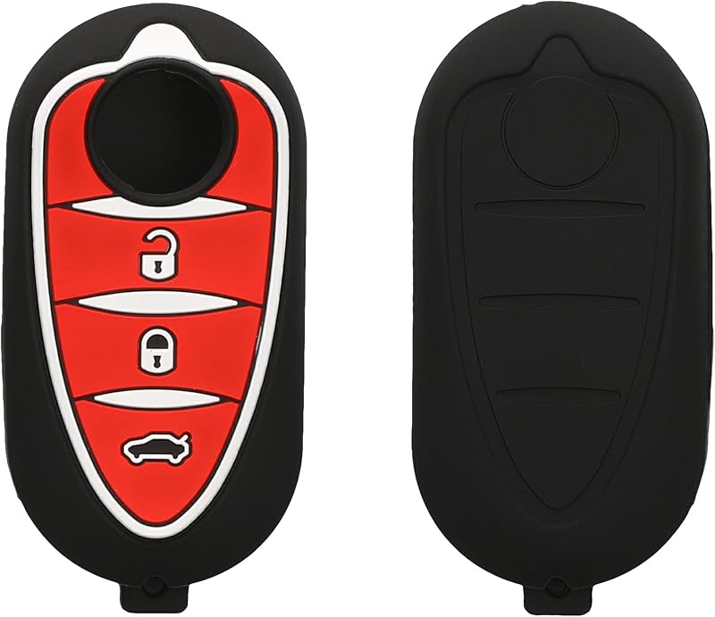 kwmobile Silicone Key Cover for Alfa Romeo MiTo Giulietta Brera 159 3-Button