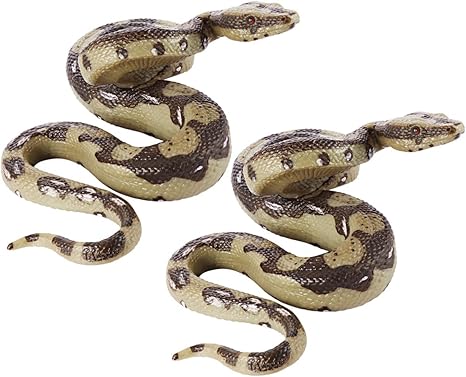 Amazon Aboofan 2個のリアルなヘビ偽ヘビpythonモデルの小道具ガーデンリアルなヘビトリッキー不気味ないたずらおもちゃ 置物 オブジェ オンライン通販