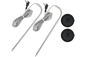 FCCUM 2-Pack Temp Meat Probe Replacement for Pit Boss Pellet Grills and Smokers, 3.5 mm Plug Thermometer Probes ，Compatible with Pit Boss Series Pellet Grill