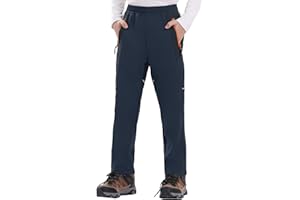 Rdruko Boys Kids Snow Ski Pants Waterproof Fleece Lined Warm Insulated Winter Pants for Outdoor Snowboard