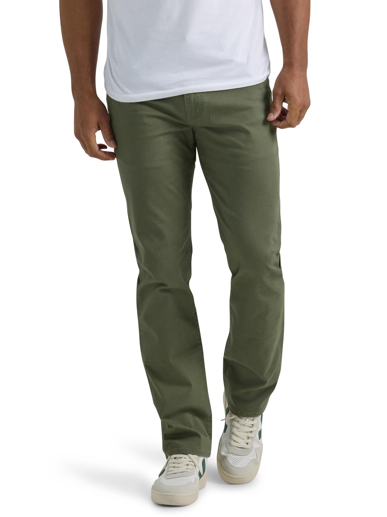 Lee Men's Extreme Motion Regular Straight Jean Olive Grove (Twill) 40W x 32L Image