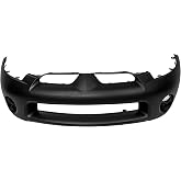 FitParts Compatible with Mitsubishi Eclipse 2006&ndash;2008 Front Bumper Cover | Primed, With Fog Light Holes, Coupe/Hatchback/Convertible, Ready to Paint, OEM 6400B274, MI1000313