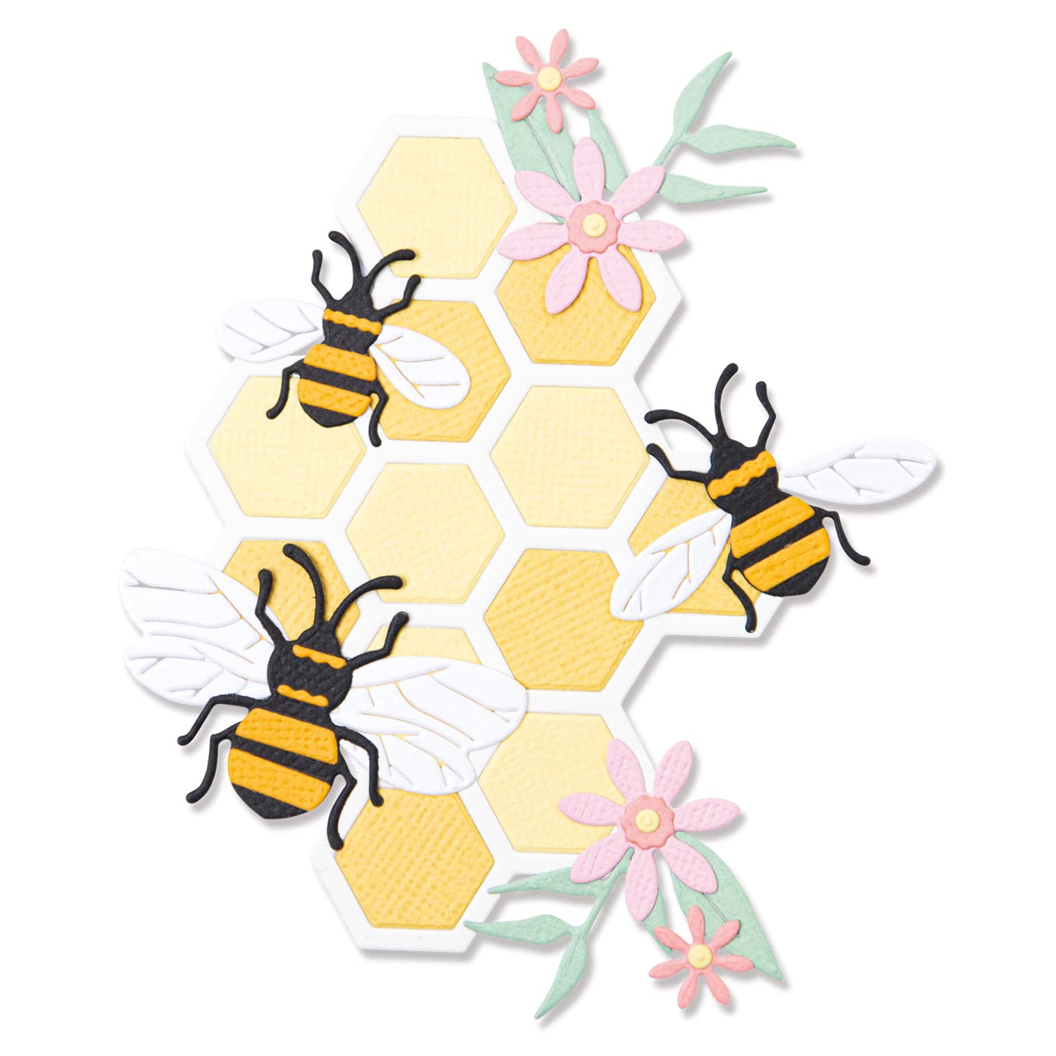 Sizzix Thinlits Die Set 11PK Bee Hive by Olivia Rose | 665880 |Chapter 2 2022, Multicolor, One Size