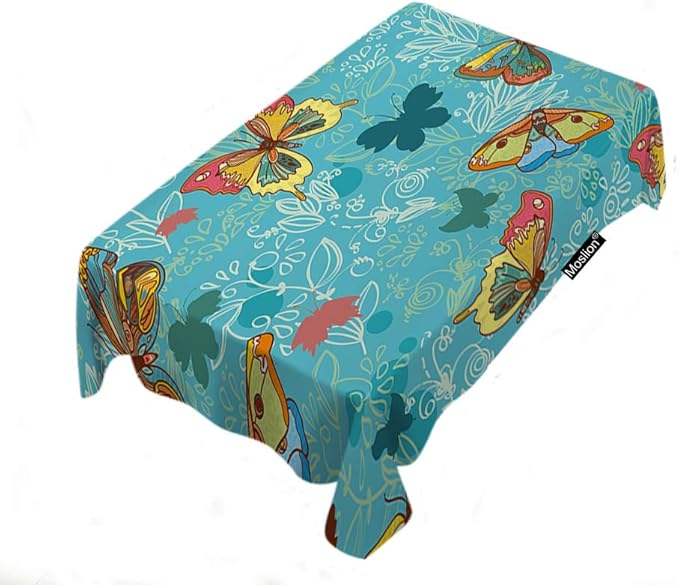 Moslion Butterfly Tablecloth Home Cute Colorful Butterflies